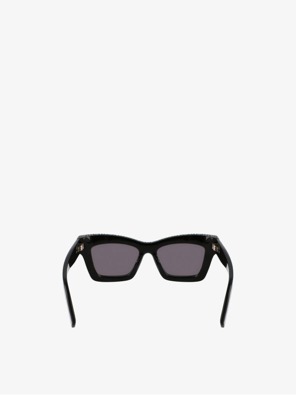 Salvatore Ferragamo Black Crystal-Studded Square Sunglasses - Picture 4 of 7